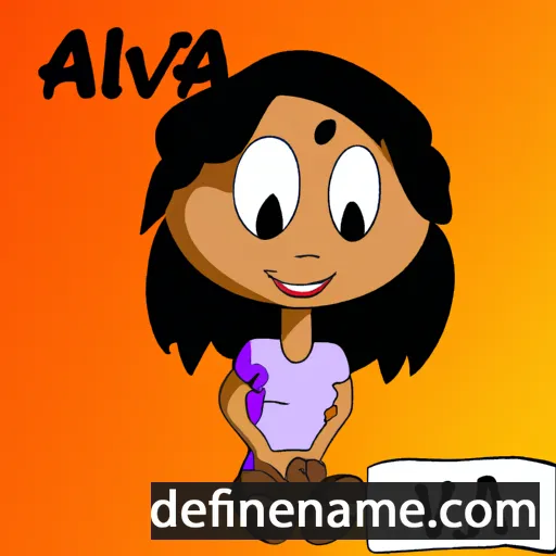 cartoon of the name Alva