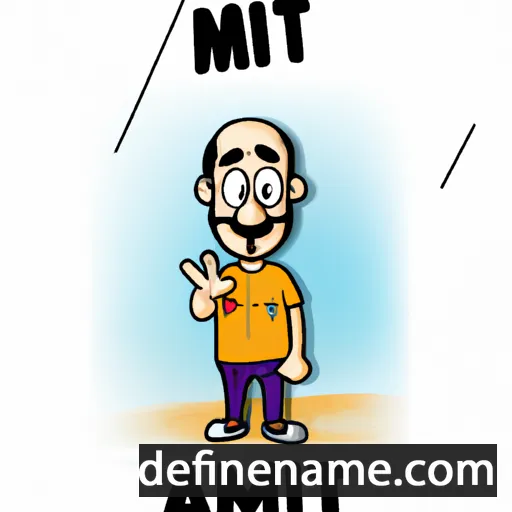 cartoon of the name Amit