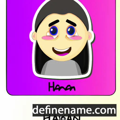 cartoon of the name Hanan