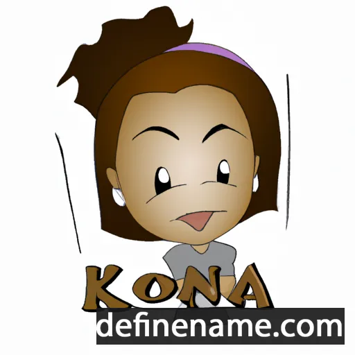 cartoon of the name Keona