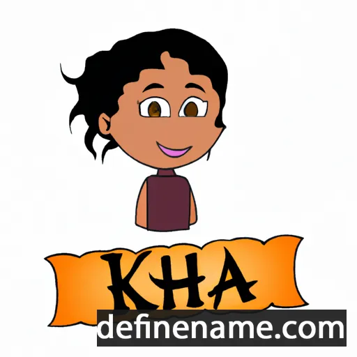 cartoon of the name Kiah