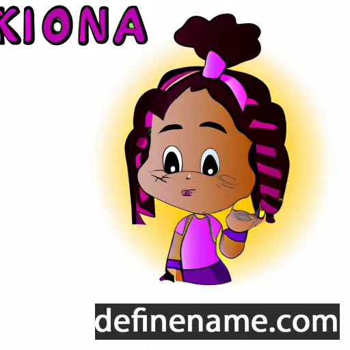 cartoon of the name Kiona