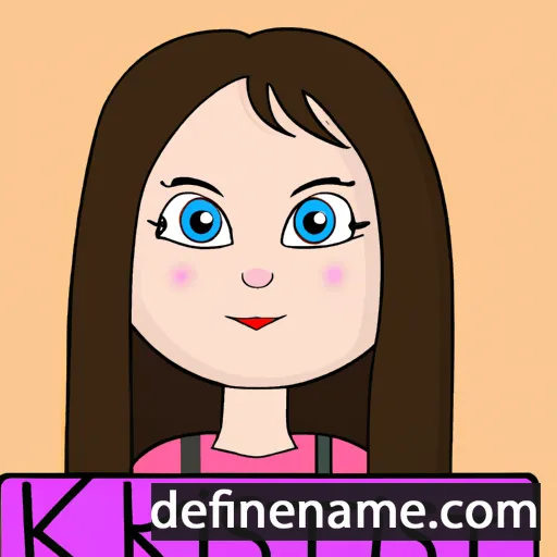 cartoon of the name Kristi