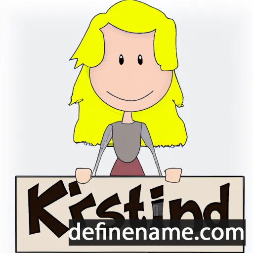 cartoon of the name Kristin