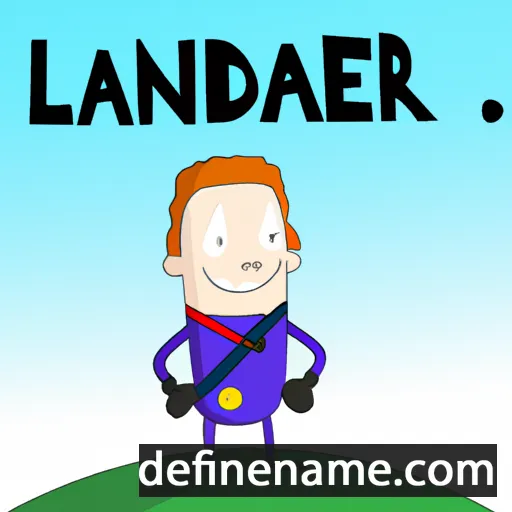 cartoon of the name Lander