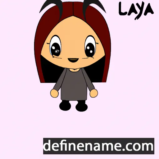 cartoon of the name Laya