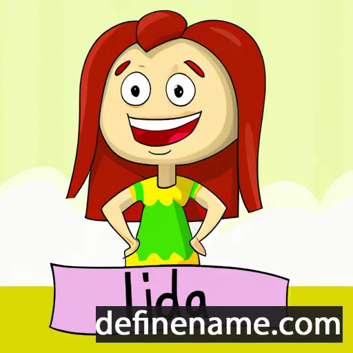 cartoon of the name Lida