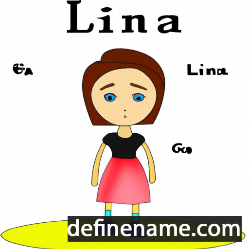 cartoon of the name Lina