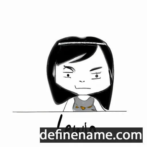 cartoon of the name Liwen