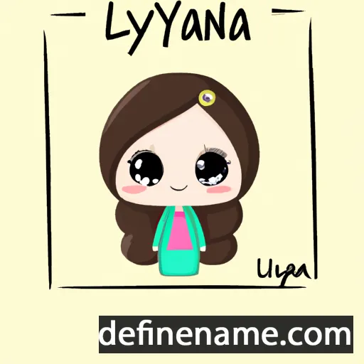 cartoon of the name Liyana