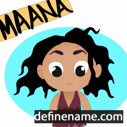 cartoon of the name Mahina