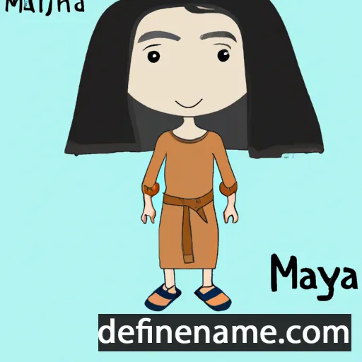 cartoon of the name Mahiya