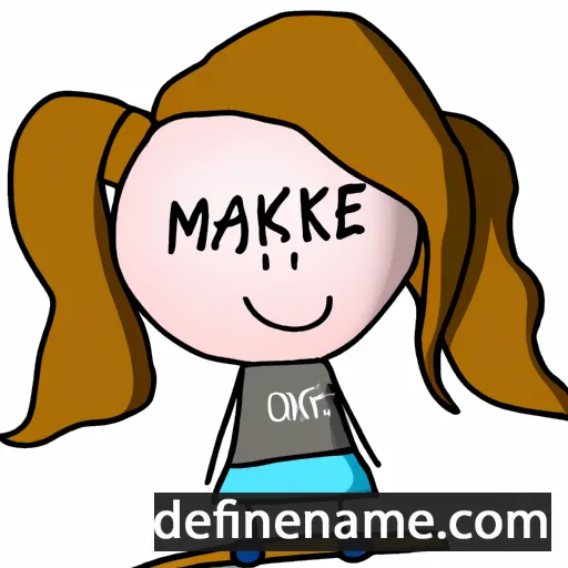 cartoon of the name Maike