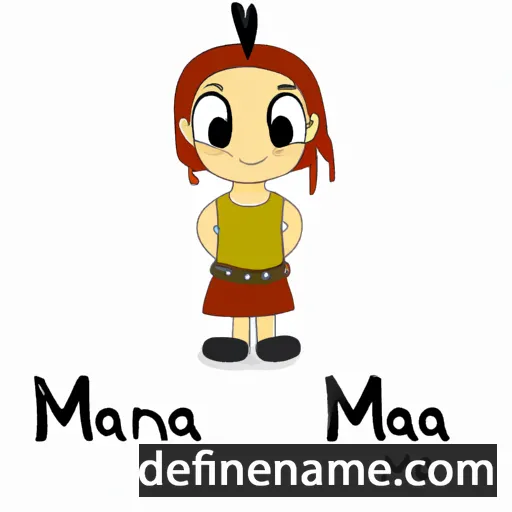 cartoon of the name Maina