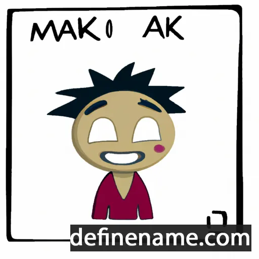 cartoon of the name Makai