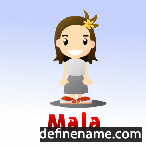 cartoon of the name Malia