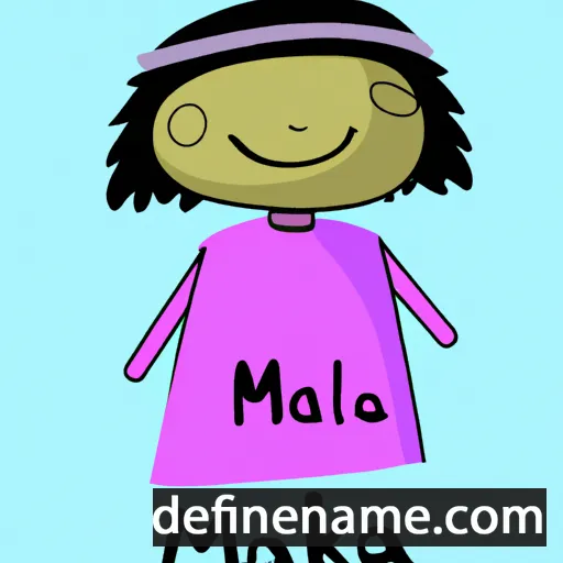 cartoon of the name Malika