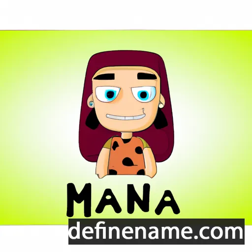 cartoon of the name Mana