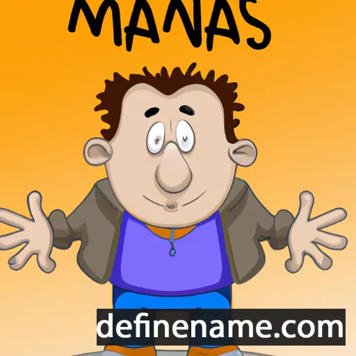 cartoon of the name Manas