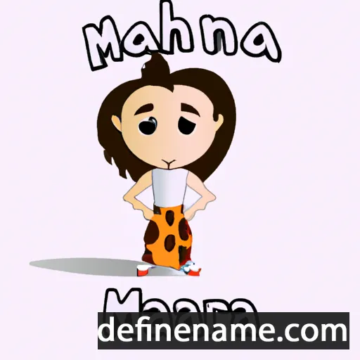 cartoon of the name Manha