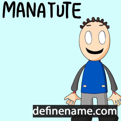 Manute cartoon