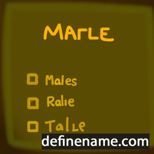 cartoon of the name Mariel