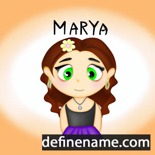 cartoon of the name Mariya