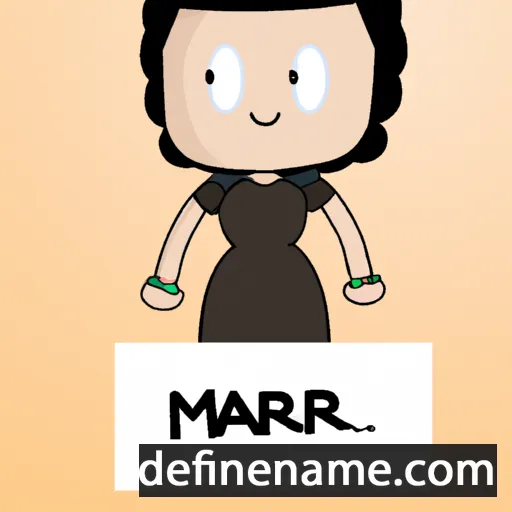 cartoon of the name Marj