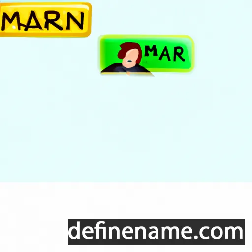 cartoon of the name Marjan