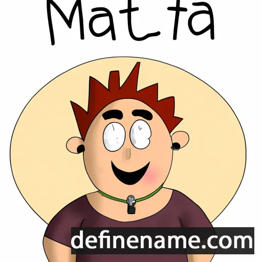 cartoon of the name Matia