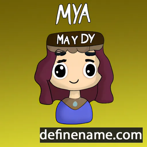 cartoon of the name Maya