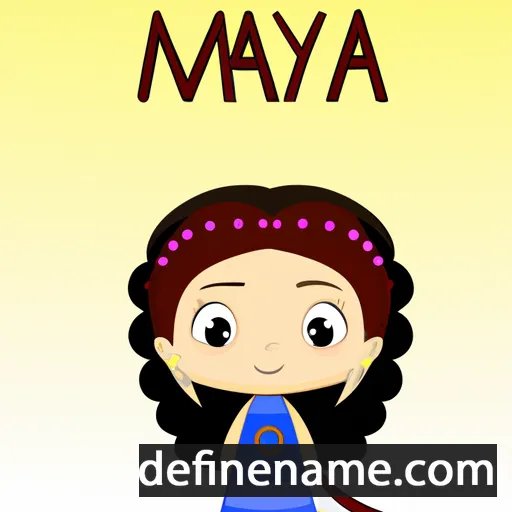 cartoon of the name Maya