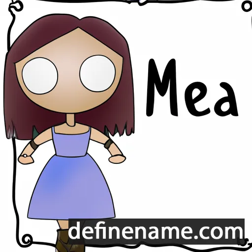 cartoon of the name Mea