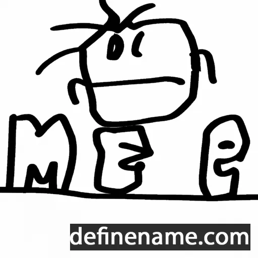 cartoon of the name Mee