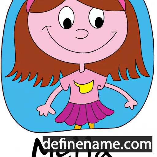 cartoon of the name Melina