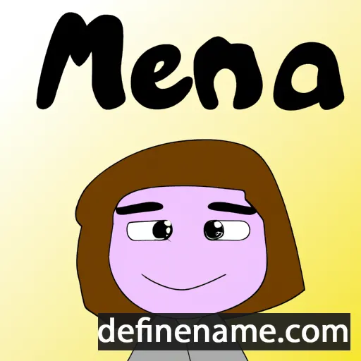 cartoon of the name Mena