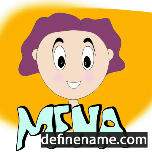 cartoon of the name Mena