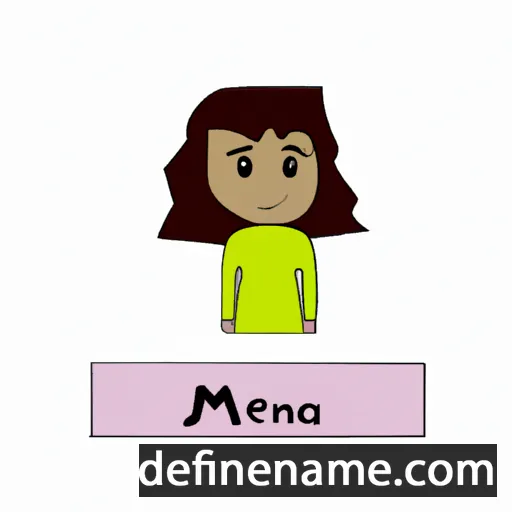 cartoon of the name Mena