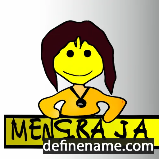 cartoon of the name Menja