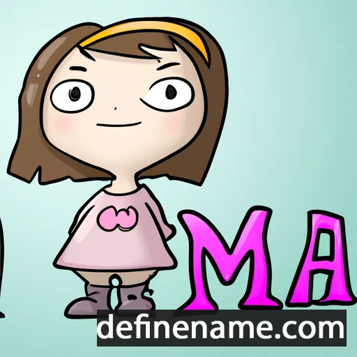 cartoon of the name Mia