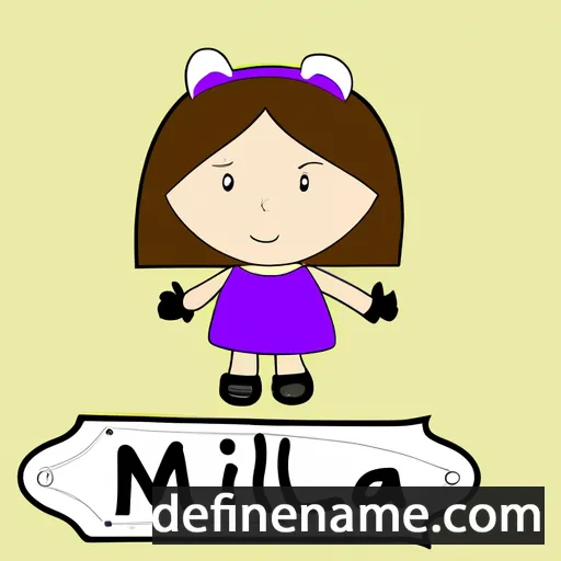 cartoon of the name Mila