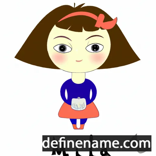 cartoon of the name Mila