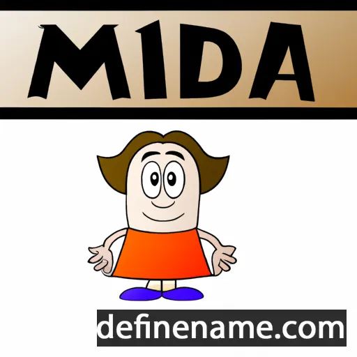 cartoon of the name Milda