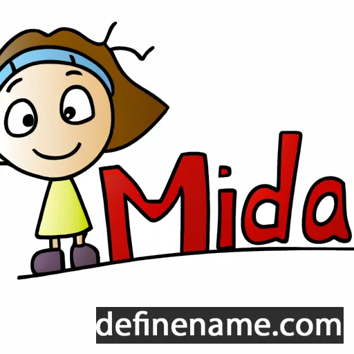 cartoon of the name Milda