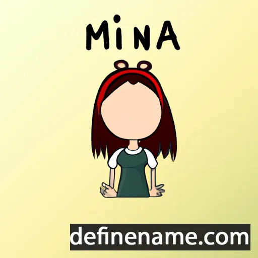 cartoon of the name Mina