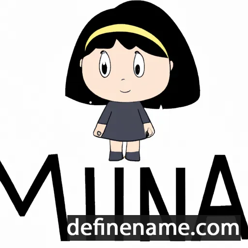 cartoon of the name Mina