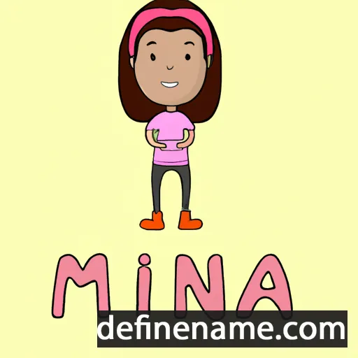 cartoon of the name Mina