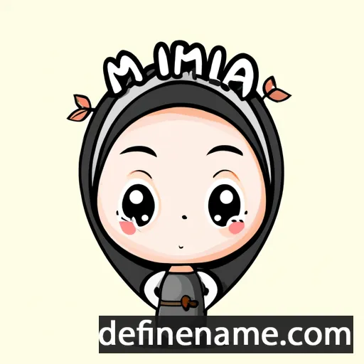 cartoon of the name Minah