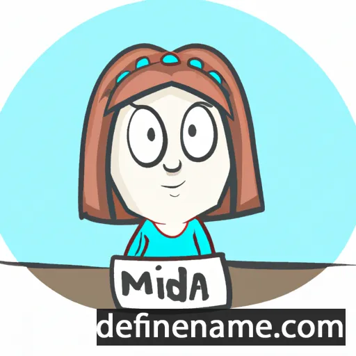 cartoon of the name Minda