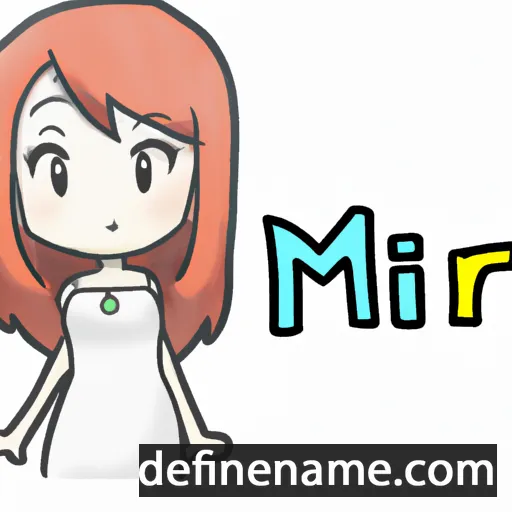 cartoon of the name Mirai